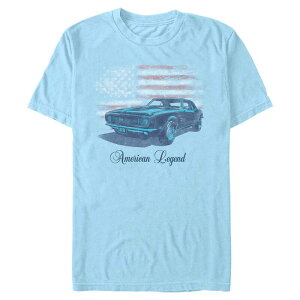 �A�j���L�����N�^�[ �����Y �g�b�v�X T�V���c �O���t�B�b�N Licensed Character Men's Chevrolet American Legend Americana Graphic Tee Light Blue �u���[