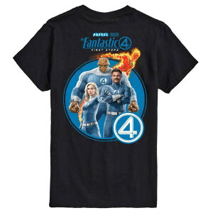 �}�[�x�� �����Y �g�b�v�X T�V���c �g�[�� �O���t�B�b�N Big & Tall Marvel The Fantastic Four Firsteps Group Graphic Tee Black �u���b�N