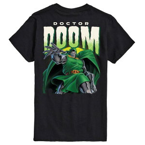 �}�[�x�� �����Y �g�b�v�X T�V���c �g�[�� �O���t�B�b�N Big & Tall Marvel The Fantastic Four Doctor Doom Graphic Tee Black �u���b�N