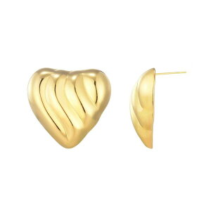 yz AhjA fB[X sAXECO ANZT[ Adornia 14k Gold Plated Heart Statement Stud Earrings Gold Tone