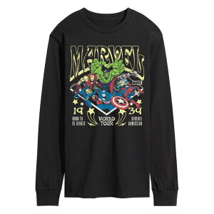 �}�[�x�� �����Y �g�b�v�X T�V���c �O���t�B�b�N Men's Marvel World Tour 1939 Long Sleeve Graphic Tee Black �u���b�N