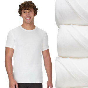 �w�C���Y �����Y �g�b�v�X �V���c �N���[�l�b�N Men's Hanes Ultimate 3-pack Sweat Block Crewneck Tee White �z���C�g