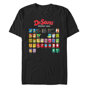 �A�j���L�����N�^�[ �����Y �g�b�v�X T�V���c �O���t�B�b�N Licensed Character Men's Dr. Seuss Periodic Table Graphic Tee Black �u���b�N