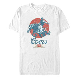 �A�j���L�����N�^�[ �����Y �g�b�v�X T�V���c �O���t�B�b�N Licensed Character Men's Coors Cowboy Art Graphic Tee White �z���C�g