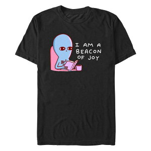 �A�j���L�����N�^�[ �����Y �g�b�v�X T�V���c �O���t�B�b�N Licensed Character Men's I Am A Beacon Of Joy Graphic Tee Black �u���b�N