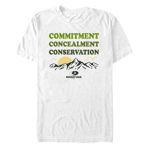 �A�j���L�����N�^�[ �����Y �g�b�v�X T�V���c �g�[�� �O���t�B�b�N Licensed Character Big & Tall Mossy Oak Commitment Concealment Conservation Graphic Tee White �z���C�g