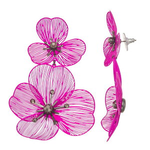 FEH fB[X ANZT[ sAXECO Simply Vera Wangreen Flower Double Drop Earrings Blush ubV