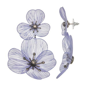 yz FEH fB[X sAXECO ANZT[ Simply Vera Vera Wang Green Flower Double Drop Earrings Purple