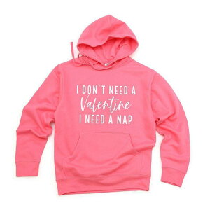 Simply Sage Market ���f�B�[�X �g�b�v�X T�V���c �p�[�J�[ Simply Sage Market I Don't Need A Valentine Hoodie Neon Pink �s���N