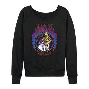 yz X^[ EH[Y fB[X TVc gbvX Women's Star Wars C-3PO & R2-D2 French Terry Long Sleeve Tee Black