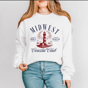 Simply Sage Market ���f�B�[�X �g�b�v�X T�V���c �X�E�F�b�g Simply Sage Market Midwest Coastal Club Sweatshirt White �z���C�g