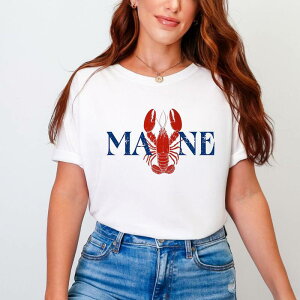 yz Simply Sage Market fB[X TVc gbvX Simply Sage Market Maine Lobster Garment Dyed Tee White