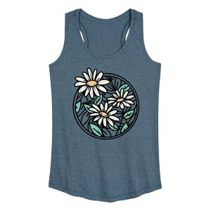�A�j���L�����N�^�[ ���f�B�[�X �g�b�v�X T�V���c �O���t�B�b�N Licensed Character Women's Wildflower Circle Graphic Tank Top Heather Blue �w�U�[