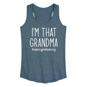 �A�j���L�����N�^�[ ���f�B�[�X �g�b�v�X T�V���c �O���t�B�b�N Licensed Character Women's I'm That Grandma Sorry Not Sorry Graphic Tank Top Heather Blue �w�U�[