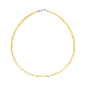 yz Aufbh fB[X lbNXE`[J[Ey_ggbv ANZT[ Two Tone Sterling Silver Reversible Omega Chain Necklace Silvertone