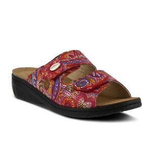 �X�v�����O�X�e�b�v ���f�B�[�X �V���[�Y �T���_�� Flexus by Spring Step Bellasa Women'slide Sandals Red Multi ���b�h