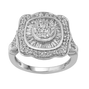 �A���u�����f�b�h ���f�B�[�X �A�N�Z�T���[ �����O Unbranded Sterling Silver Lab-Created White Sapphire Ring Sterling �z���C�g