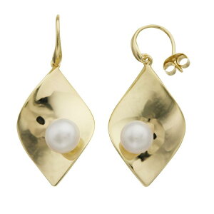 Aufbh fB[X ANZT[ sAXECO Unbranded 14k Gold-Plated Silver with Cultured Freshwater Pearl Dangle Drop Wirearrings Gold Tone S[h