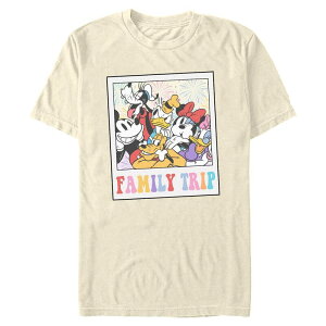 yz fBYj[ Y TVc gbvX Disney's Mickey Mouse And Friends Family Trip Photo Men's Graphic Tee Natural