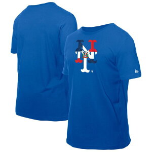 �j���[�G�� �����Y �g�b�v�X T�V���c �~�j ���S Men's New Era Royal New York Mets Dominican Republic Flag Logo T-Shirt Met Blue �u���[