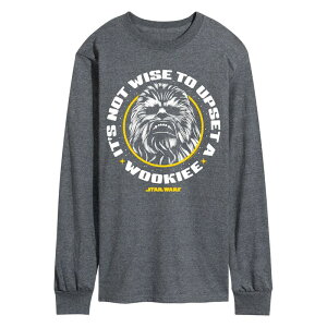 �X�^�[ �E�H�[�Y �����Y �g�b�v�X T�V���c �O���t�B�b�N Men'star Wars Not Wise To Upset A Wookiee Long Sleeve Graphic Tee Heather Charcoal �`���R�[��