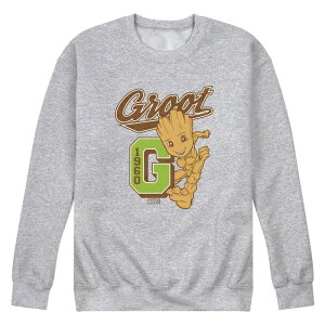 �}�[�x�� �����Y �g�b�v�X T�V���c �X�E�F�b�g �t���[�X Men's Marvel Guardians Of The Galaxy Groot Collegiate Crew Fleece Sweatshirt Athletic Heather �w�U�[