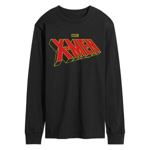 }[x Y gbvX TVc S OtBbN Men's Marvel X-Men Logo Long Sleeve Graphic Tee Black ubN