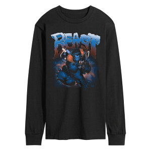 yz }[x Y TVc gbvX Men's Marvel X-Men Beast Portrait Long Sleeve Graphic Tee Black
