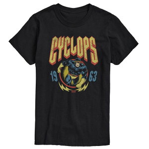 yz }[x Y TVc gbvX Men's Marvel X-Men Cyclops Vintage Metal Band Graphic Tee Black