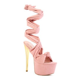 【送料無料】 シュガー レディース パンプス シューズ London Rag Bauble Women's High Heel Lace Up Sandals Pink
