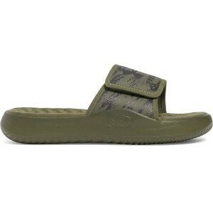 yz A_[A[}[ Y T_ V[Y Under Armour Ignite Pro 8 Men's Slip-On Comfortable Slide Sandals Green