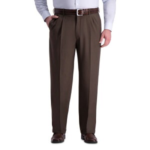 �n�K�[ �����Y �{�g���X �J�W���A���p���c �v���[�c �g�[�� Big & Tall Haggar Premium Comfort Classic-Fit Pleated Hidden Expandable Waistbandress Pants Dark Chocolate �`���R���[�g