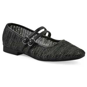 �z���C�g�}�E���e�� ���f�B�[�X �V���[�Y �T���_�� White Mountain Bocage Women's Mary Jane Flats Black Smooth �u���b�N