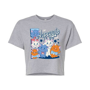 �f�B�Y�j�[ ���f�B�[�X �g�b�v�X T�V���c �N���b�v�h Disney's The Aristocats Juniors' Arpeggio Tour Cropped Tee Heather Gray �O���[