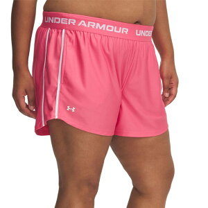 yz A_[A[}[ fB[X n[tpcEV[c {gX Plus Size Under Armour Tech Play Up Shorts Super Pink