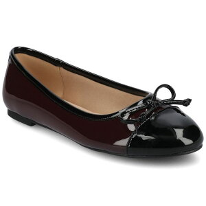 yz W[j[ fB[X T_ V[Y Journee Kaiah Medium and Wide Width Women's Ballet Cap Toe Slip-On Dress Flats Patent Oxblood
