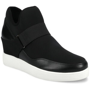 W[j[ fB[X V[Y Xj[J[ Journee Damari Women's Comfort Wedge Sneakers Black ubN