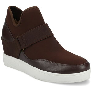 W[j[ fB[X V[Y Xj[J[ Journee Damari Women's Comfort Wedge Sneakers Chocolate `R[g