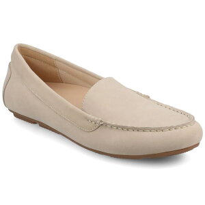 yz W[j[ fB[X Xb|E[t@[ V[Y Journee Oreta Medium and Wide Width Women's Flexible Round Toe Loafers Beige