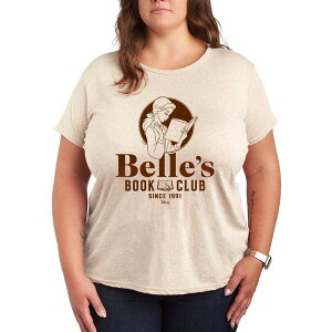 �f�B�Y�j�[ ���f�B�[�X �g�b�v�X T�V���c �v���X�T�C�Y �O���t�B�b�N Disney's Beauty and the Beast Plusize Belle's Book Club Since 1991 Graphic Tee Beige �x�[�W��
