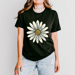 Simply Sage Market ���f�B�[�X �g�b�v�X T�V���c Simply Sage Market White Daisy Short Sleeve Tee Black �u���b�N