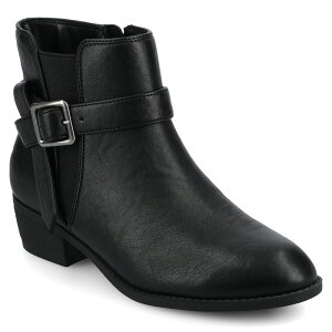 �W���[�j�[ ���f�B�[�X �V���[�Y �u�[�c�E���C���u�[�c �A���N�� �q�[�� Journee Devina Women's Almond Toe Block Heel Ankle Boots In Regular & Wide Width Black �u���b�N
