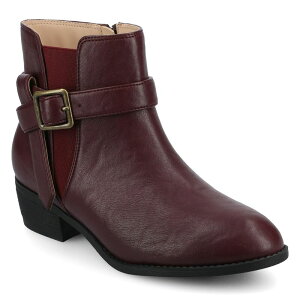 �W���[�j�[ ���f�B�[�X �V���[�Y �u�[�c�E���C���u�[�c �A���N�� �q�[�� Journee Devina Women's Almond Toe Block Heel Ankle Boots In Regular & Wide Width Oxblood �I�b�N�X�u���b�h