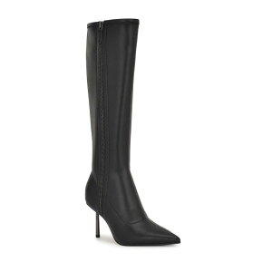 yz iCEFXg fB[X u[cECu[c V[Y Nine West Derand Women's Pointed Toe Tall Shaft Dress Boots Black