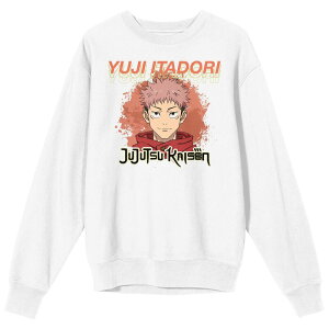 �A�j���L�����N�^�[ �����Y �g�b�v�X T�V���c �X�E�F�b�g �O���t�B�b�N Licensed Character Men's Jujutsu Kaisen Yujitadori Graphic Sweatshirt White �z���C�g