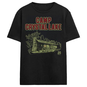 �A�j���L�����N�^�[ �����Y �g�b�v�X T�V���c �O���t�B�b�N Licensed Character Men's Friday The 13th Camp Crystalake Dark Cabin Graphic Tee Black �u���b�N