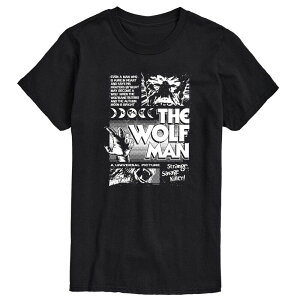 yz CZX LN^[ Y TVc gbvX Big & Tall Universal Monsters The Wolf Man Comic Cover Graphic Tee Black