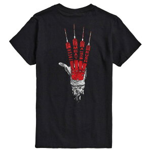 �A�j���L�����N�^�[ �����Y �g�b�v�X T�V���c �g�[�� �O���t�B�b�N Licensed Character Big & Tall A Nightmare On Elm Street Fresh Meat What A Rush Graphic Tee Black �u���b�N