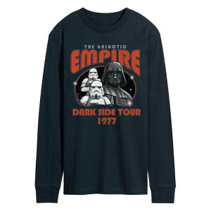 �X�^�[ �E�H�[�Y �����Y �g�b�v�X T�V���c �O���t�B�b�N Men'star Wars Dark Side Tour 1977 Long Sleeve Graphic Tee Navy �l�C�r�[