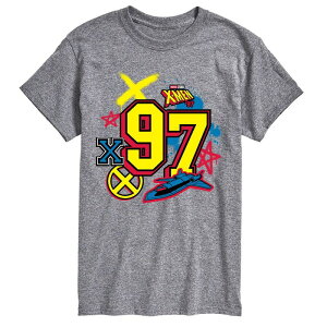 yz }[x Y TVc gbvX Men's Marvel X-Men '97 Icon Spray Paint Graphic Tee Athletic Heather
